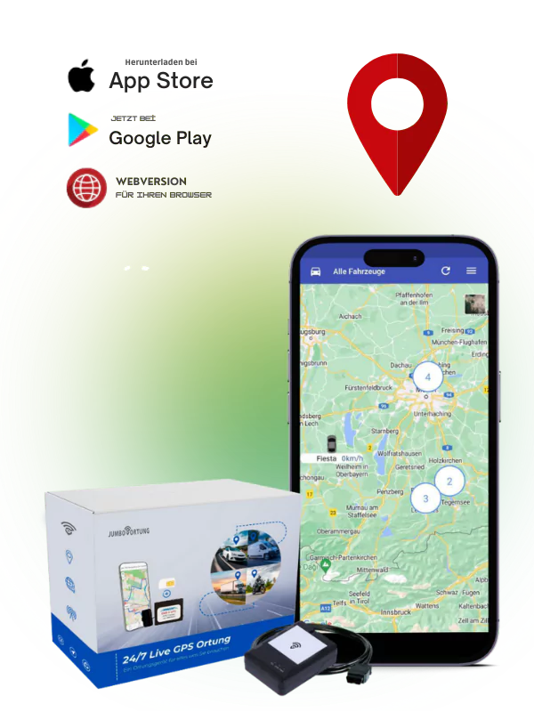 Fahrzeugortung App 50 % Rabatt, auch LKW