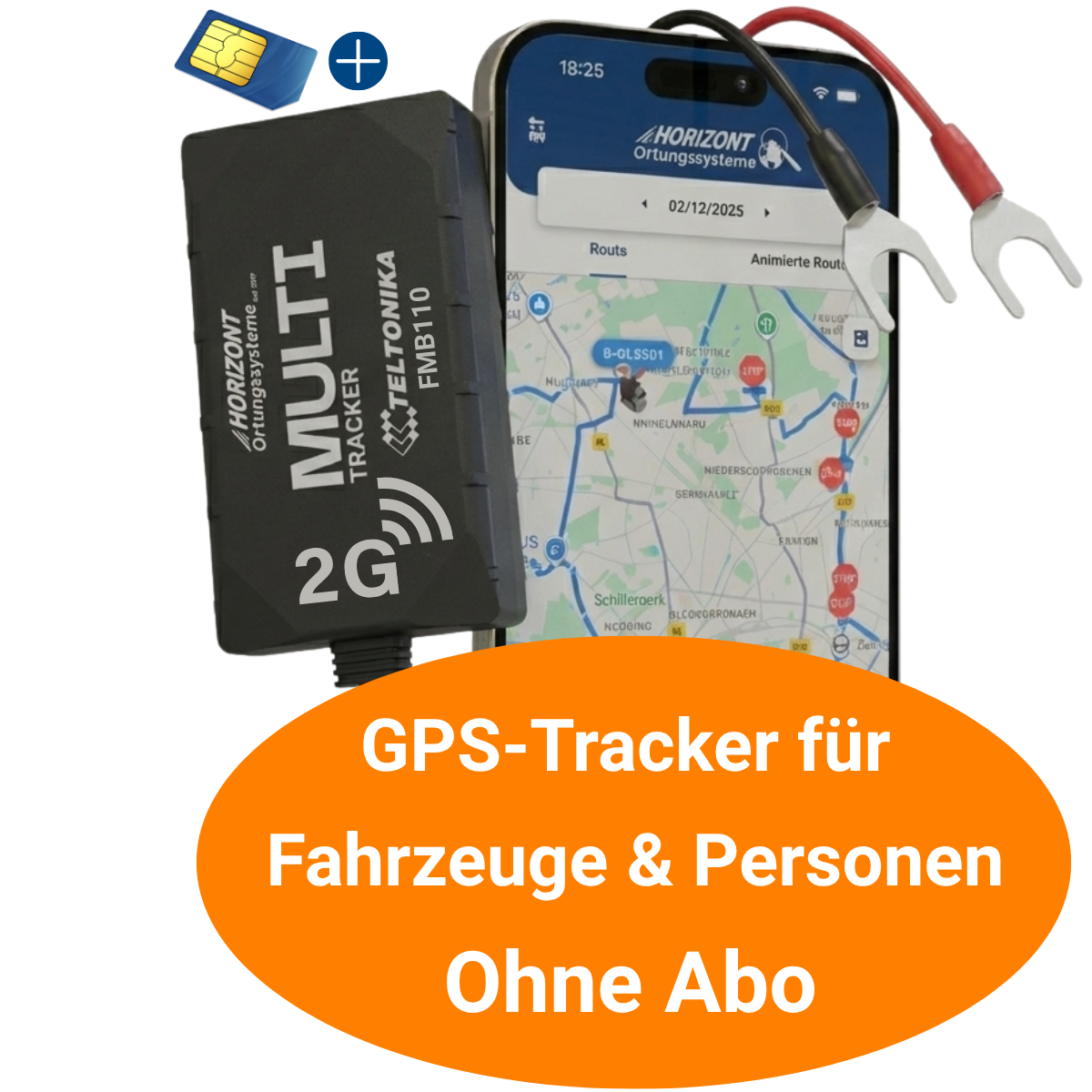 GPS Tracker ohne Abo – 2G für PKW, LKW & Wohnmobile | Teltonika FMB110 - GPS Tracker für Fahrzeuge