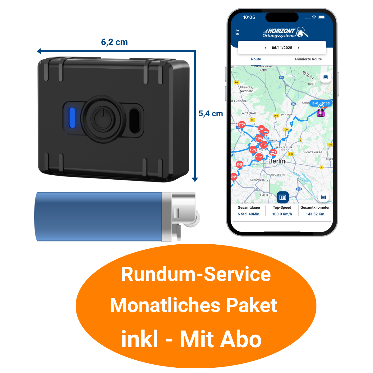 Mobiler GPS Tracker mit Abo – 4G LTE mit Akku | Teltonika ATC700 - GPS Tracker für Fahrzeuge
